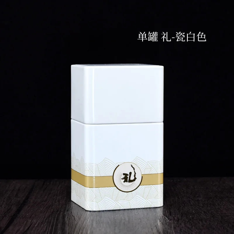 Tea Tinplate Sealed Box, Pu'er Organizer, Square Thick Metal Empty Tea Packaging, Built-in Sealed Bag