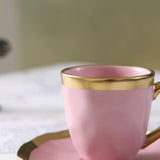 Italian colored glazed ceramic small coffee cup and plate set, dining small cup, afternoon small tea cup, tea ceremony cup