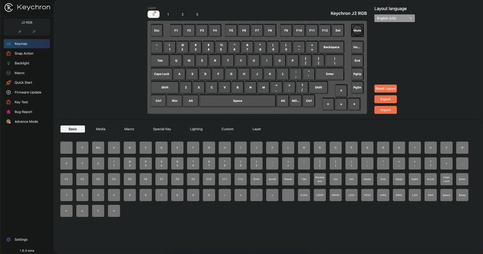 Keychron J2 QMK Wireless Mechanical Keyboard RGB Backlight with Keychron Super mechanical switch