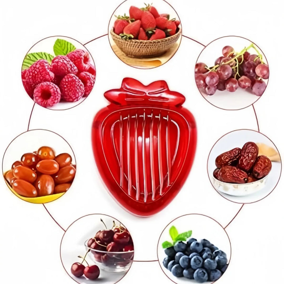 Strawberry Slicer Stainless Steel Sharp Blade Cutter Small Tool for Decorating Dessert Cups Cake Racks Homemade Bread Decoration