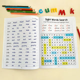 Sight Words Write and Search Game Workbook Preschool English Learning Aids Learn to Read for Beginners Vocabulary Building