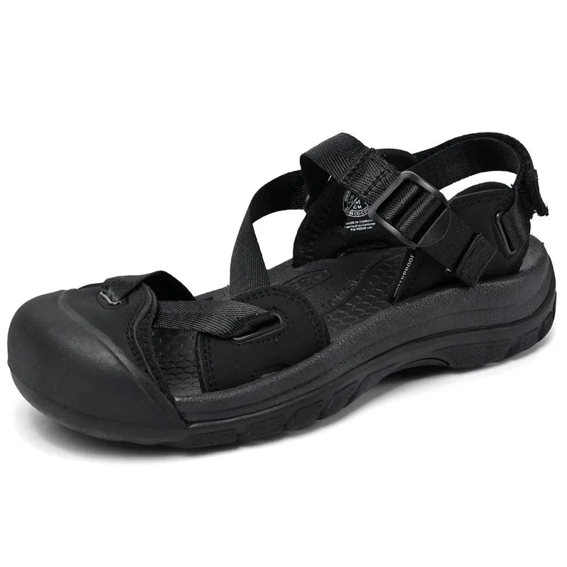 Summer New Handmade  Sandals Leisure Beach Shoes For womens  Outdoor Wading Shoes Man Breathable Casual Anti-collision Toe Flats