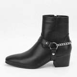 Fashion Men's Boots Designer Mid-Calf High Heel Boot 2025New Chelsea Boots Luxury Leather Boots for Men Big Size47 Botas Hombre