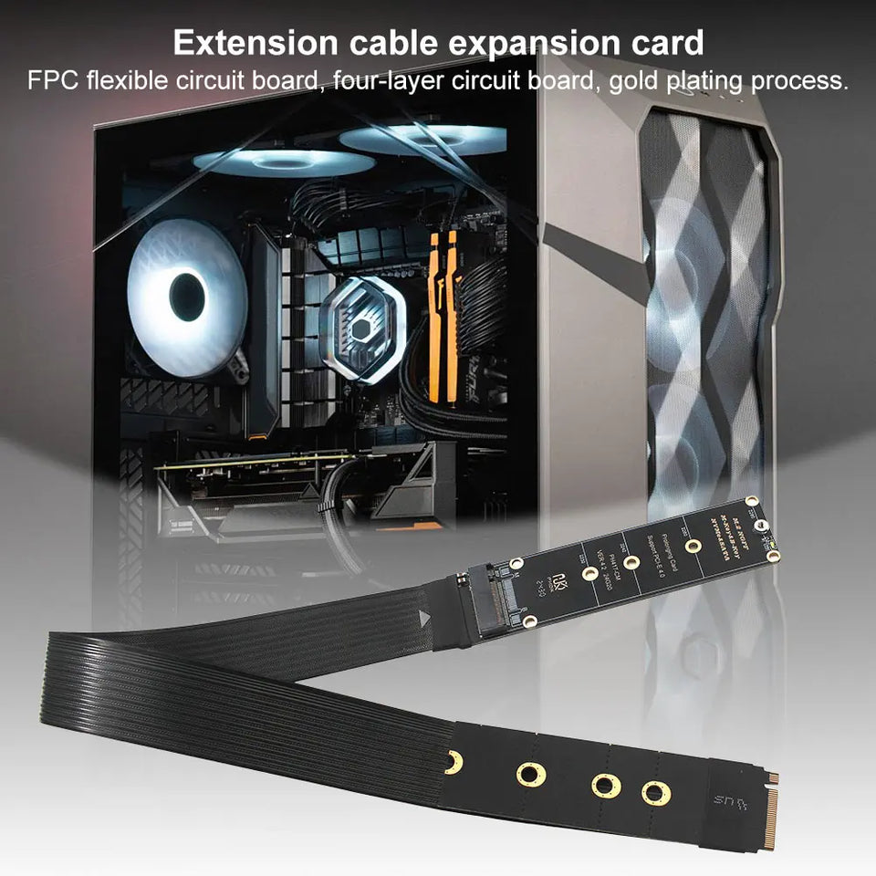M.2 NVME Extender NGFF M-Key PCIe4.0 SSD Extention Card M.2 NVMe SSD Extension Cable for M.2 2230 2242 2260 2280 SSD