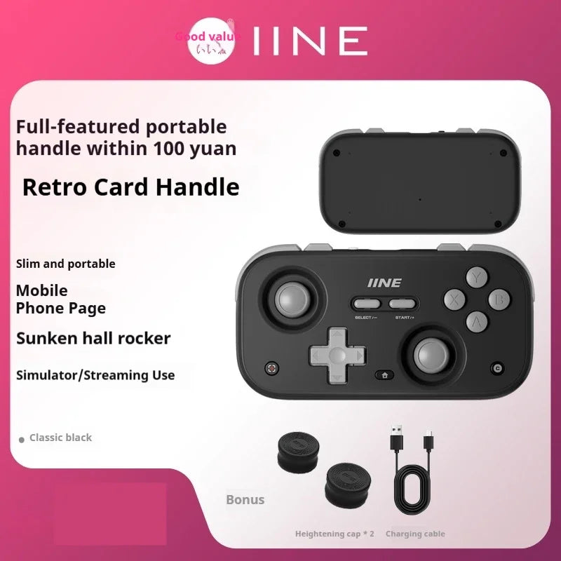NEW IINE Palm-Sized Gamepads Wireless Bluetooth Retro Gaming Controllers 1000hz Hall Joystick Portable Android Ios Phones Pc
