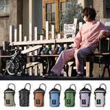 Rhinowalk Bicycle Handlebar Bag 1.6L Insulated Water Bottle Bag Cycling Front Tube Bag Commuting Morandi Color Shoulder Pack