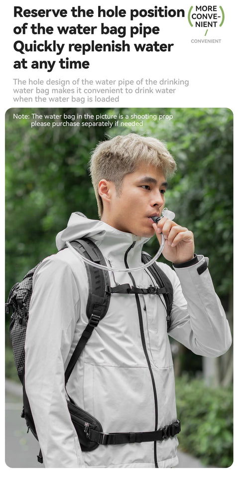 Qunature Backpack Lightweight Mountaineering Hiking Backpack Outdoor Sport 30+5L Breathable Wear-resistant Waterproof Bag