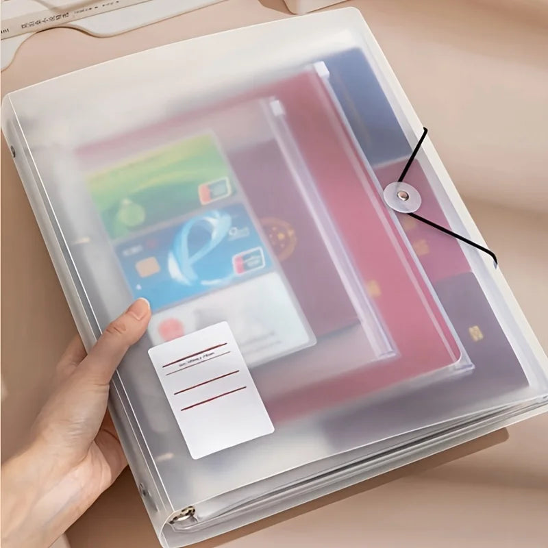 Waterproof Zipper Binder for Important Documents Birth Certificates Secure Storage Family Safety Organizer