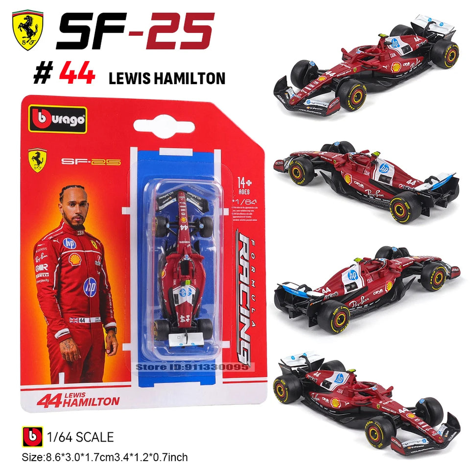 Bburago 1:64 McLaren F1 2025 MCL39 #4 Lando Norris #81 Oscar Piastri car model series children's Christmas boy gift toys