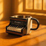 Stainless Steel Musical Instrument Coffee Mug Ornament Durable Guitar Style Water Cup Easy To Clean Comfortable Handle