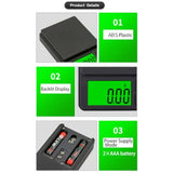 Digital Pocket Scale 1000g x 0.01g Weigh Gram Scale Mini Scale with Backlit LCD 7 Units Tare Battery Included Black for Kitchen