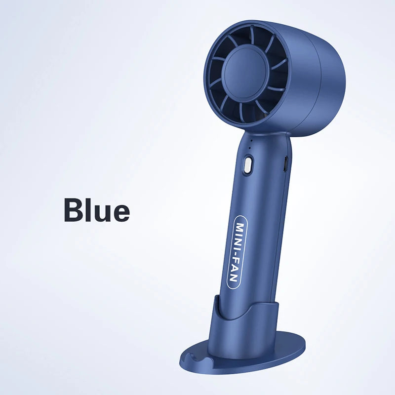 Portable 2 in 1 USB Mini Fan 3 Speed Handheld Desktop Rechargeable Small Cooler for Student Dorm Home Office Summer Gadget