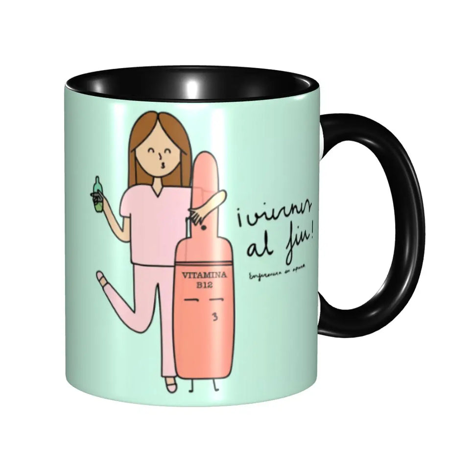 Pink Doctor Nurse Coffee Mugs DIY Customized Enfermera En Apuros Ceramic Milk Tea Mug Cup