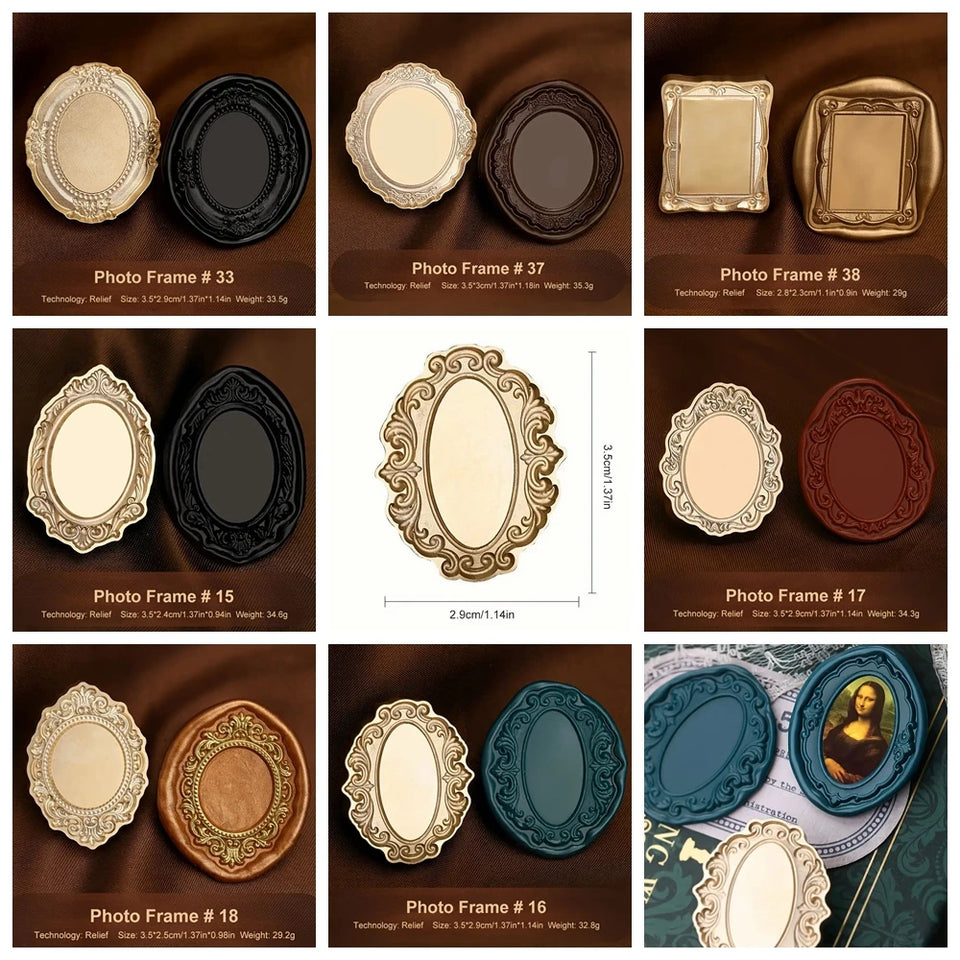 new arrivals 3D Photo Frame Wax Seal Stamps Fine Embossed Stamp Brass Head for Greeting Cards Gift Notebooks and Envelopes