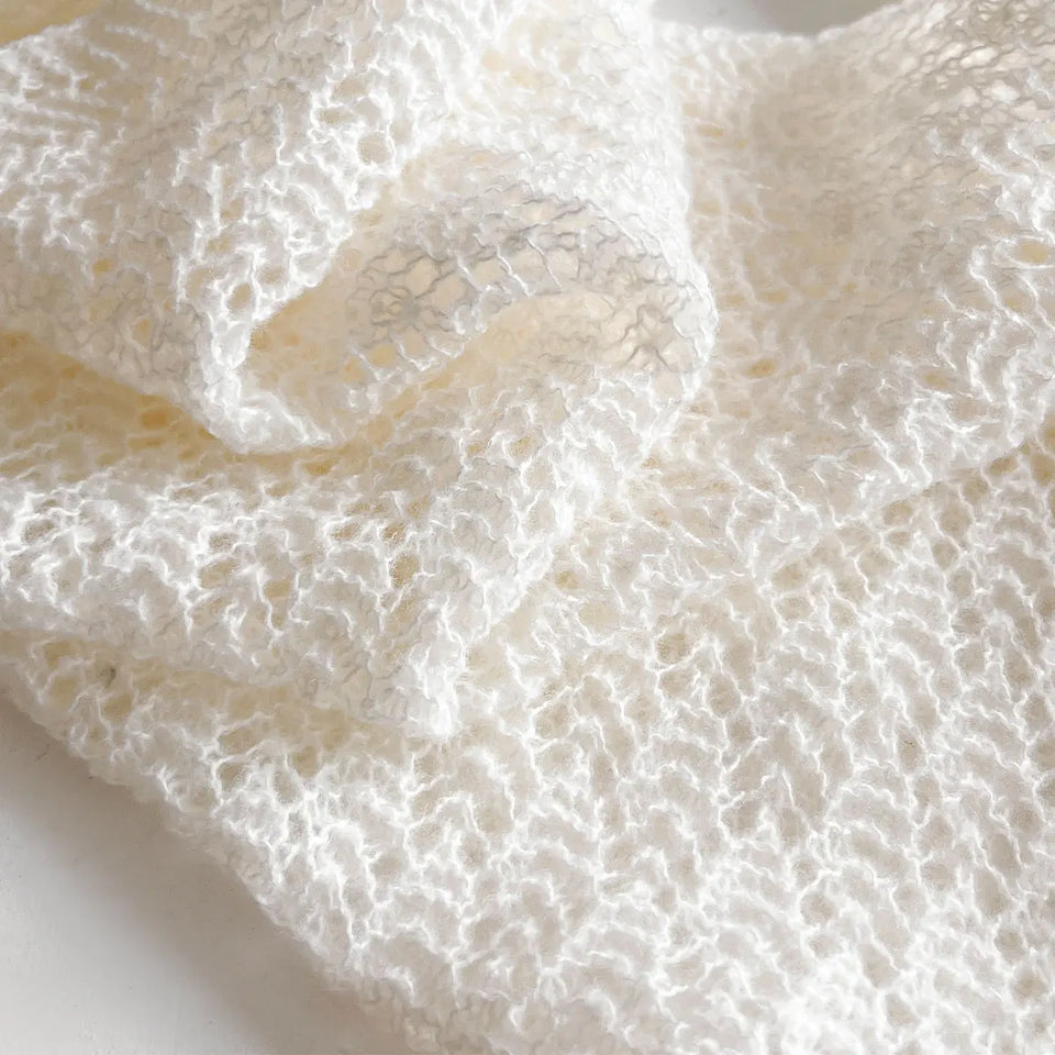 Korean Hollow Out Knitted Shawl Summer Air Conditioning Fake Collar Neck Guard Knit Thin Knotted Cape Shoulder Scarf For Women