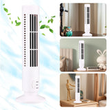 LED Tower Fan Bladeless Tower Fan 90 Degree Oscillating Quiet Portable USB Electric Desk Fan with Light for Home Bedroom Office