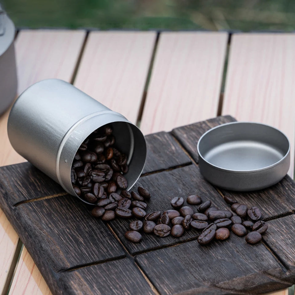 Tea Storage Bottle Titanium Portable Tea Box Outdoor Portable Camping Coffee Can