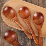 1-10PCS Long Hand Wooden Spoon Ellipse Ladle Sets Tea Coffee Honey Stir Spoons Kitchen Spice Scoops Tableware Stirrer Teaspoons