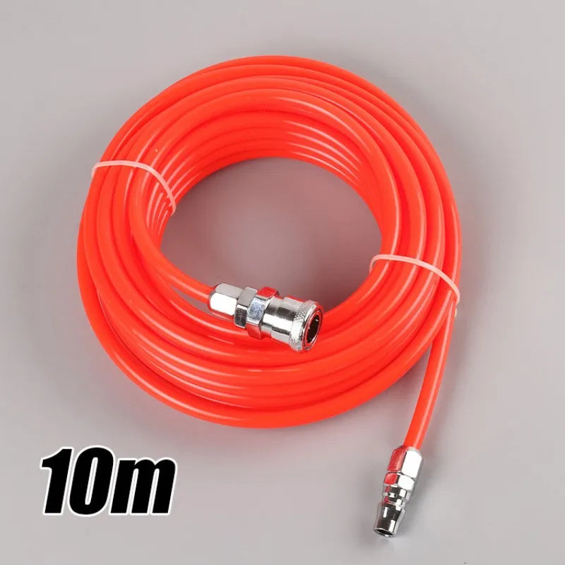 Heavy-Duty Pneumatic Straight Pipe Air Compressor Hose with Quick Connector – Ideal for Tools, Garden Gear & More