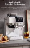 2-in-1 Cold & Hot Coffee Maker with Built-in Grinder & Milk Frother | Compact Espresso Machine for Home, Office & Small Cafés