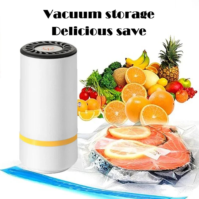 Easy One-Hand Automatic Operation Handheld Vacuum Sealer  Portable vacuum sealer Avoid cross contamination of food +100 pcs