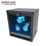 FRUCASE Watch Winder for automatic watches automatic winder for 3 watches 2 Rotation Modes Storage Case Memory Cotton