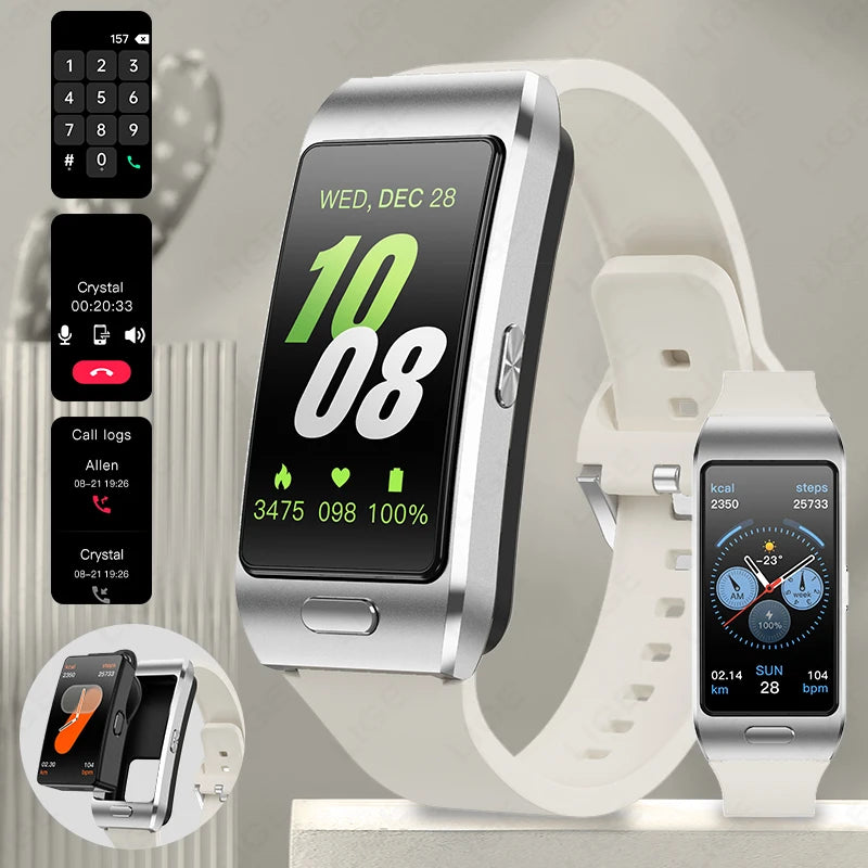 LIGE Smart Watch 2 In 1 TWS Headset 1.57" Men Women GPS Sports Fitness ECG Heart Rate Watches Bluetooth Call Music Smartwatch