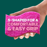 Gentle Clean Delicate Scrub Sponges For Washing Dishes and Cleaning Kitchen 3 Scrub Sponges