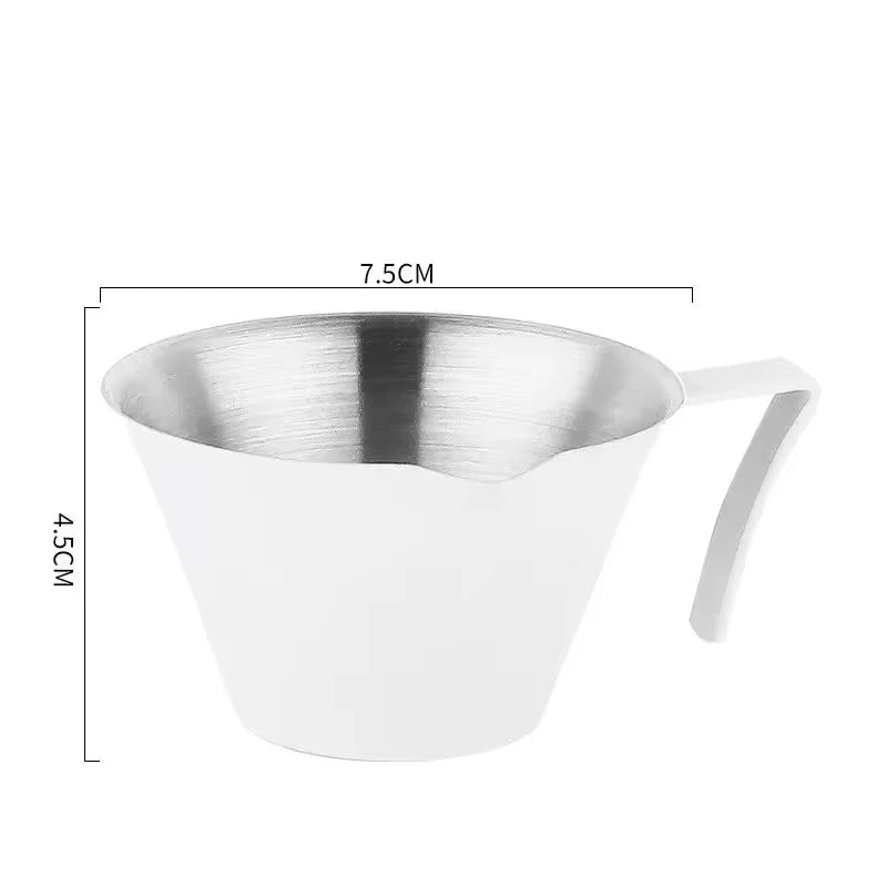 100ML Espresso Extraction Cup 304 Stainless Steel with Scale Thickened Exquisite Ounce Coffee Cup Home Kitchen Cafe Accessories