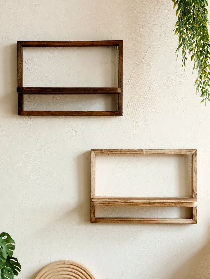 Wooden Display Shelf Floating Shelves Rustic Wood Shelves Wall Storage for Bedroom Kitchen Over Toilet Small Wall Mounted Gifts