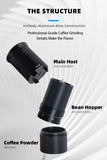 New Rechargeable Auto Espresso Barista CNC Conical Burr Coffee Bean Grinder Machine