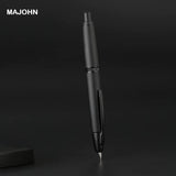 MOONMAN A1 Metal Press Fountain Pen EF 0.4MM Nib Fish Scale Pattern Design Writing Ink Pens Stationery School Office Supplies