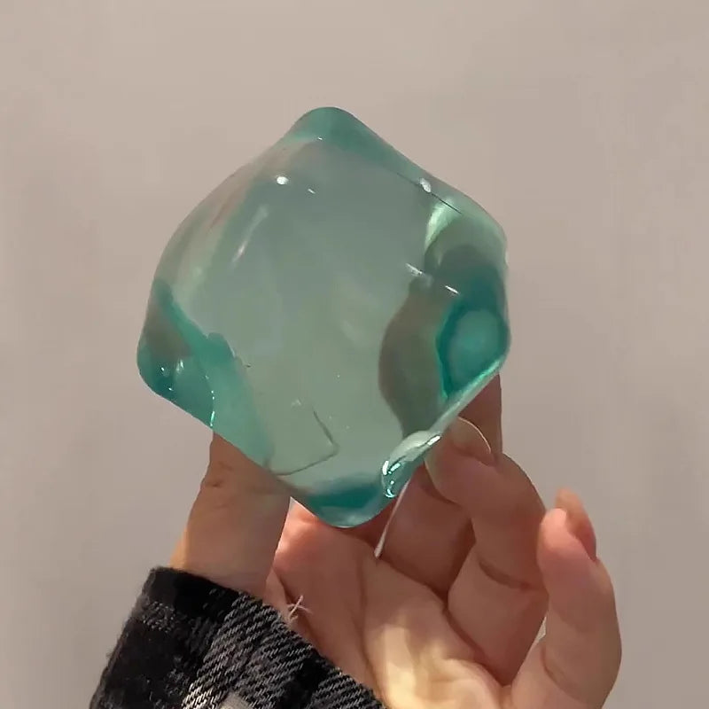 Maltose Ice Cube Squishy Toys Stress Relief Squeeze Toy Decompression Ice Cubes Sensory Fidget Toy Anti Stress Slow Rebound