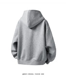 American Retro Hoodie Sweatshirt Autumn Winter Men's Loose Casual Open Cardigan Jacket Comfortable Long Sleeve Zipper Pure Wear
