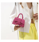 Women Mini Handbag Korean Style Chic Solid Texture Chain Crossbody Bag Ladies Summer High-Grade New Lipstick Commuter Bags