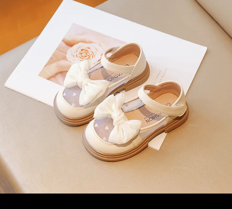 Girl Walking Shoes for Baby Girls Soft Bottom Casual Shoes Spring Autumn Bow Round Toe Princess Dress Soft Sole Non-slip Shoes
