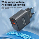 40W USB Type C Charger Dual Port QC4.0 PPS PD 20W Quick Fast Charging Mobile Phone Charger Adapter for iPhone Samsung Xiaomi