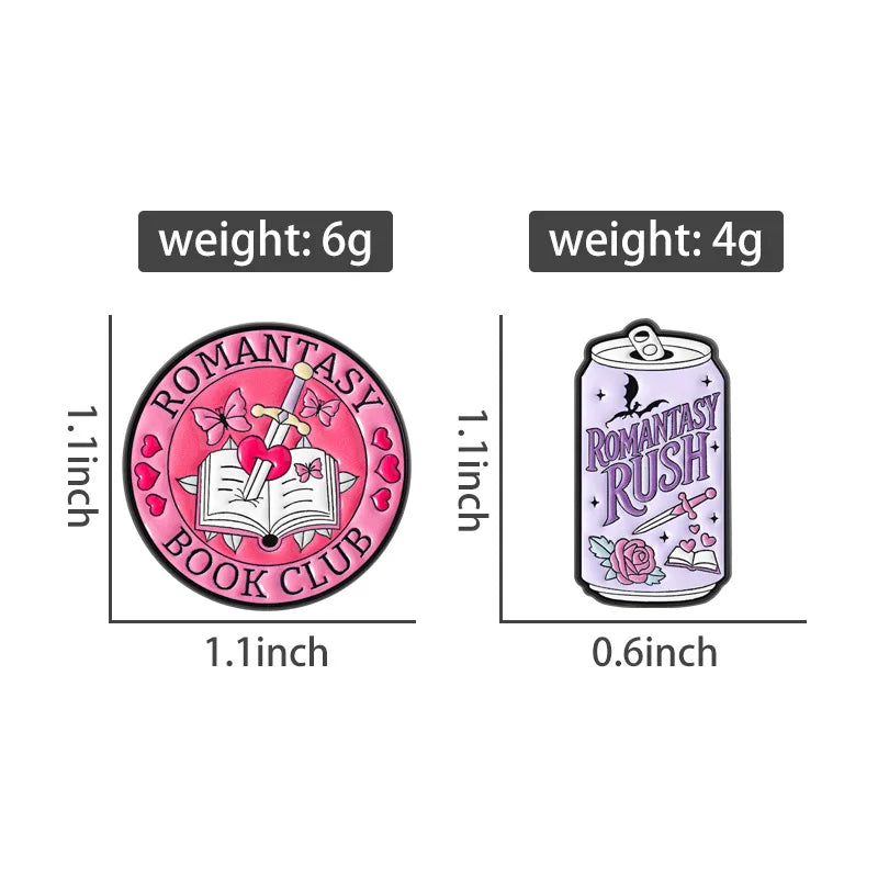 2-6pcs/set Hobby Collection Enamel Pins Reading Book Iced Coffee Knit Brooch Hiking Badges Music Korean Girls Band Jewelry