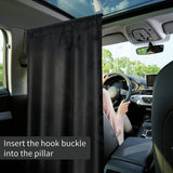 2Pcs/Set Car Sun Shade Privacy Curtain Taxi Commercial Vehicle Isolation Partition Protection Curtain Auto Accessories