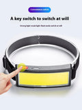 COB LED Super Bright Headlamp Rechargeable 180° Head Lamp Flashlight Outdoor Waterproof Running Fishing Camping Hiking Headlight