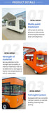 Standard Vending Food Kiosk Truck Outdoor Mobile Fast Food Carts Kiosk Popsicle Ice Cream Vending Carts Hot Dog Food Trailer