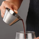 Espresso Extraction Cup 304 Stainless Steel with Scale Thickened Exquisite Ounce Coffee Cup Home Kitchen Cafe Accessories