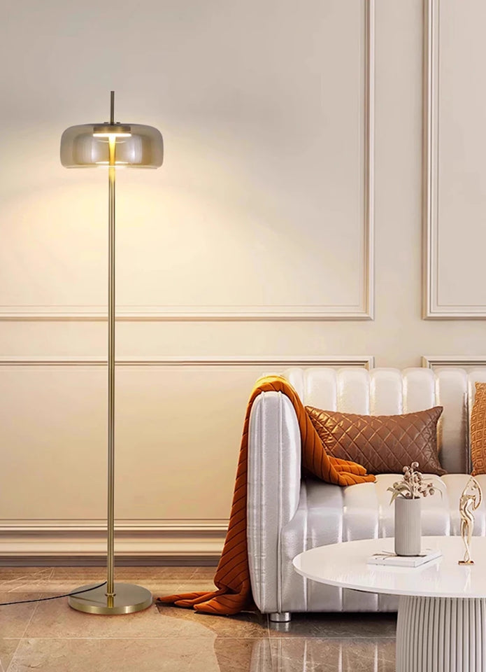 Modern LED floor lamps for living rooms and bedrooms, with adjustable three-color temperatures