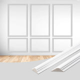 Pre-Cut Wainscoting Panel Kit, 3-Piece Wall Molding for Living Room Bedroom Accent Wall, Glue Installation, DIY Home Decor