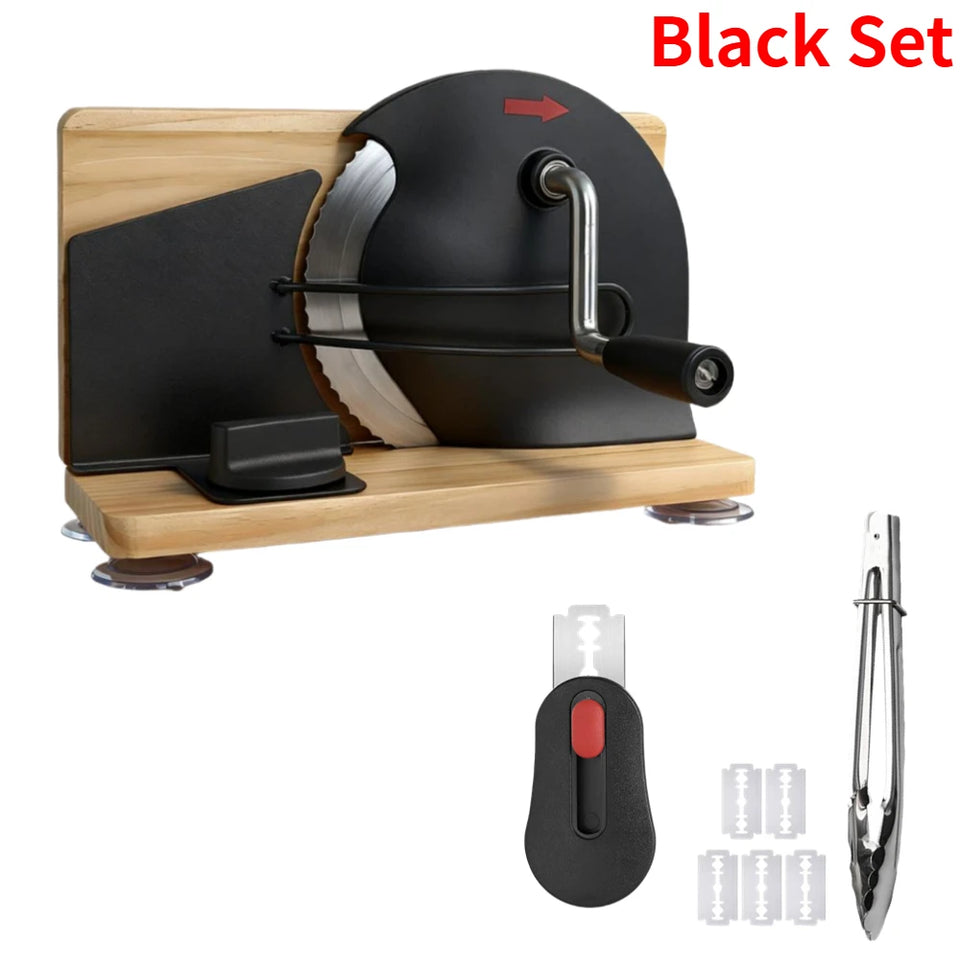 Adjustable Manual Bread Cutter Hand Crank Ergonomic Bread Slicing Cutter for Commercial Bakery Shop & Home Baking Daily Use