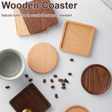 Wood Coasters for Drink Beech Coasters Heat Resistant Round Non-slip Pad Cup Coasters Tea Coffee Cup Pad for Home Table Kitchen