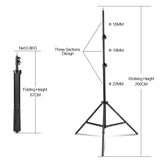 200/170/150/55cm Selfie Tripods Aluminum Light Stand For Phone Stand Mount Digital Camera Tripod With Clip Bluetooth Controller