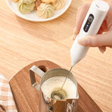 1 electric coffee frother, milk frother, egg beater, handheld 3-speed rechargeable cream maker, 3-speed kitchen mixer