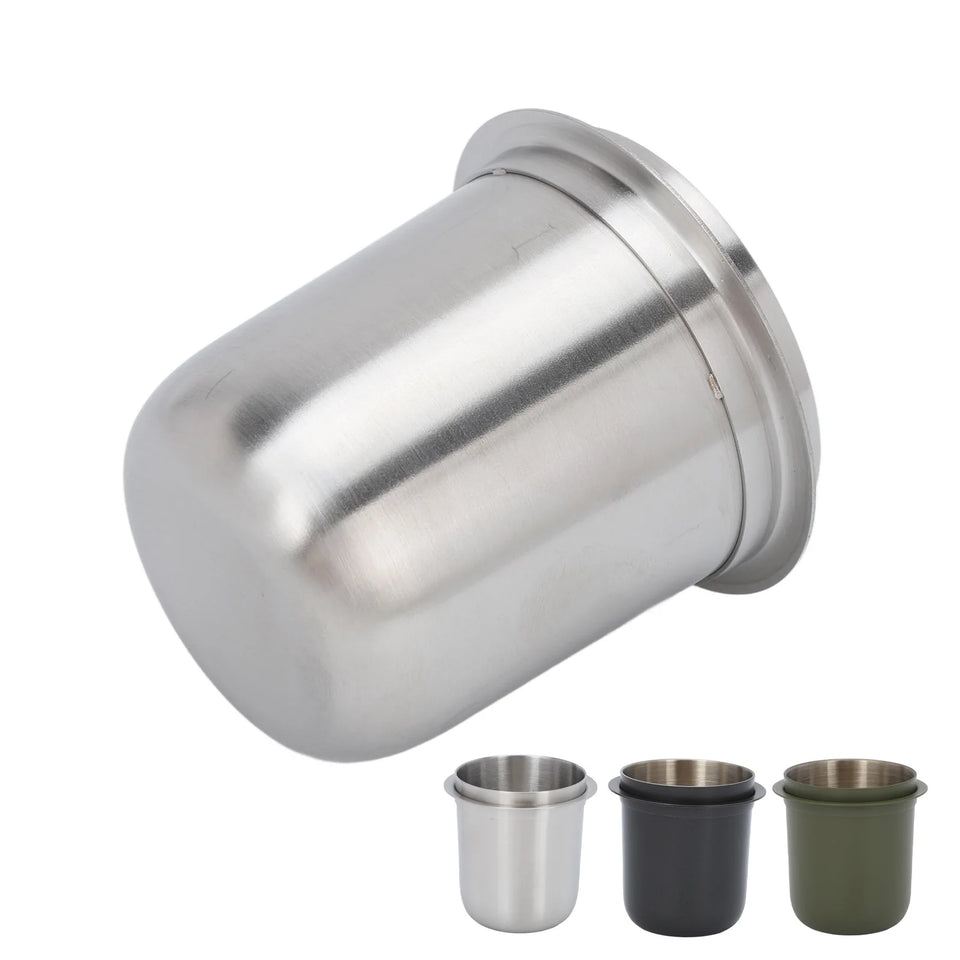Coffee Dosing Cup 150ml 58mm Stainless Steel Coffee Dosing Cup Powder Feeder Part for Espresso Machine Coffeeware Accessories