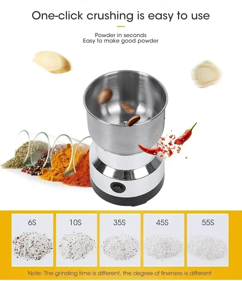 Stainless Electric Grinder 4Blades Fast Grinding Multifunction Smash Machine Household Coffee Beans Rice Mill Grinder 200W/400W